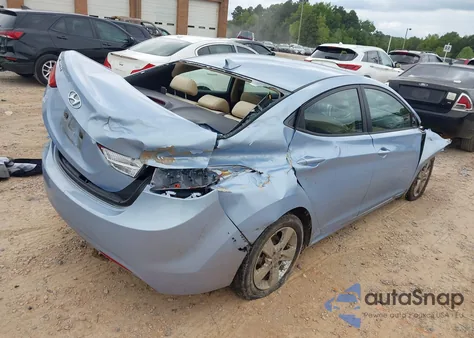 2013 Hyundai Elantra Gls from USA, damaged, VIN KMHDH4AE6DU624309
